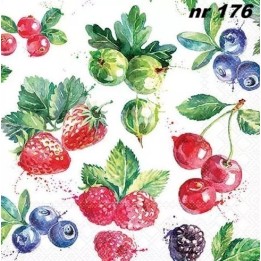 Sweet fruits servet 33x33cm