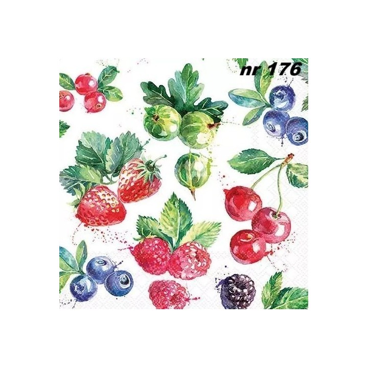 Sweet fruits servet 33x33cm