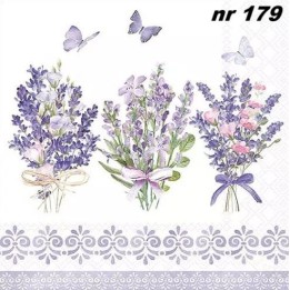 Lovely lavender white servet 33x33cm
