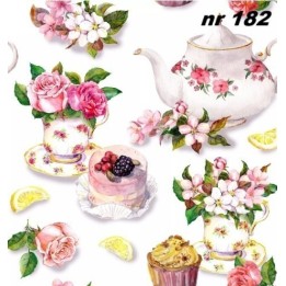 Sweet tea time servet 33x33cm