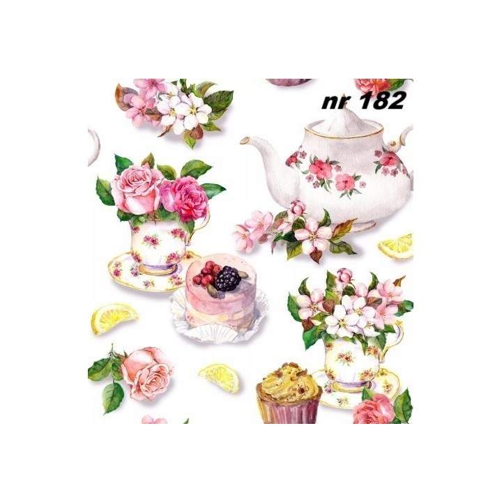 Sweet tea time servet 33x33cm