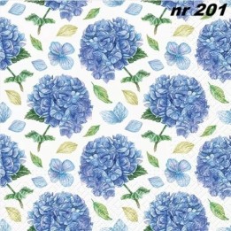 Rhytmic hydrangea servet 33x33cm