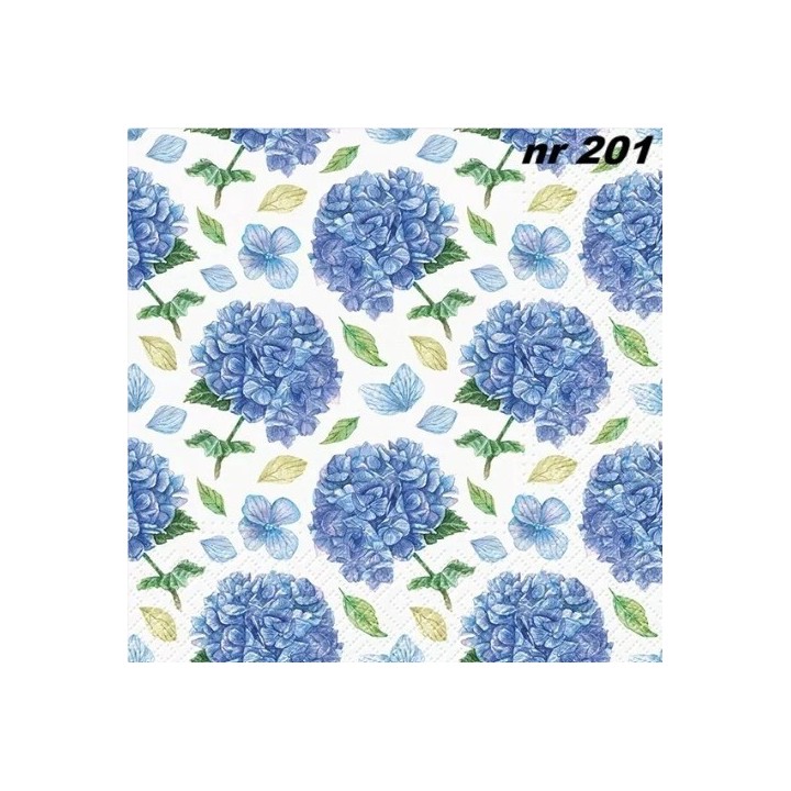 Rhytmic hydrangea servet 33x33cm