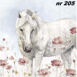 Wild horse in poppies servet 33x33cm