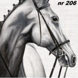Elegant horse servet 33x33cm