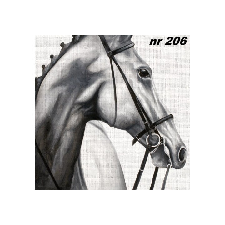 Elegant horse servet 33x33cm