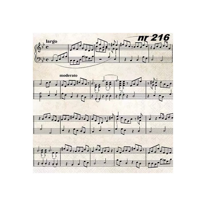 Sheet music servet 33x33cm