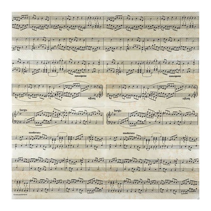 Sheet music servet 33x33cm