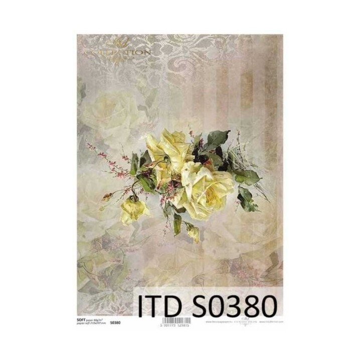 Decoupagepapier Soft ITD S0380