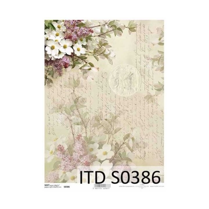 Decoupagepapier Soft ITD S0386