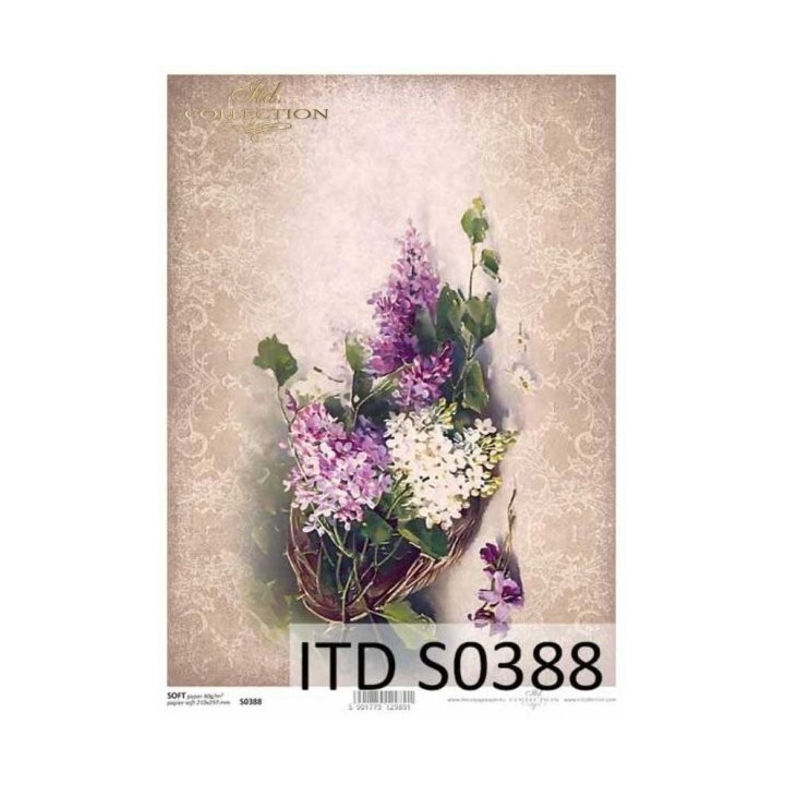 Decoupagepapier Soft ITD S0388