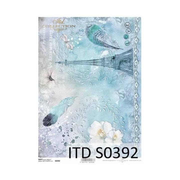 Decoupagepapier Soft ITD S0392