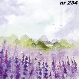 Lavender field servet 33x33cm