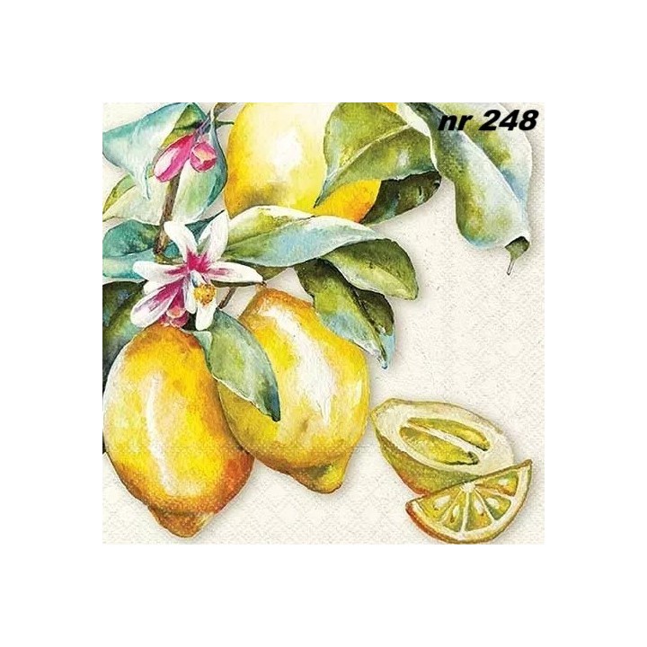 Sunny lemon servet 33x33cm