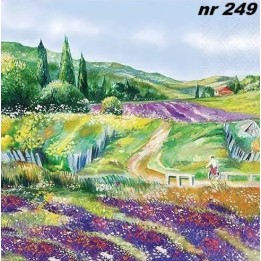 Lavender landscape servet 33x33cm