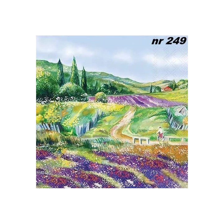 Lavender landscape servet 33x33cm