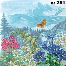 Mountain flowers servet 33x33cm