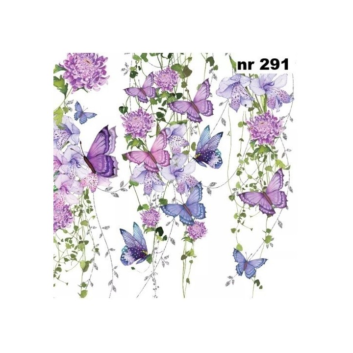 Butterfly splash servet 33x33cm