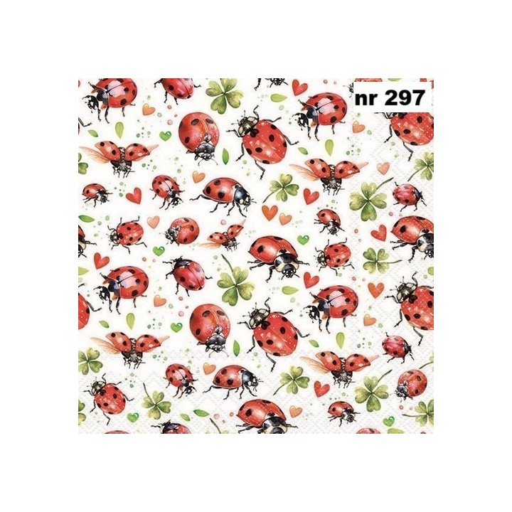 Ladybug flight servet 33x33cm