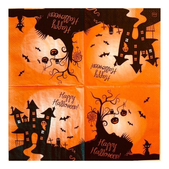 2 in 1 Halloween servet 33x33cm