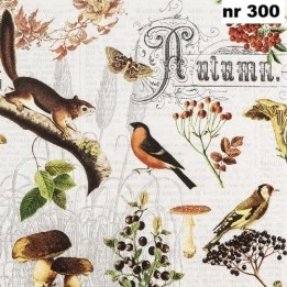 Autumn collage servet 33x33cm