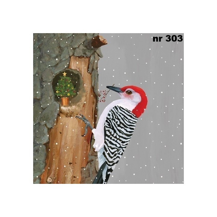 Woodys holiday servet 33x33cm
