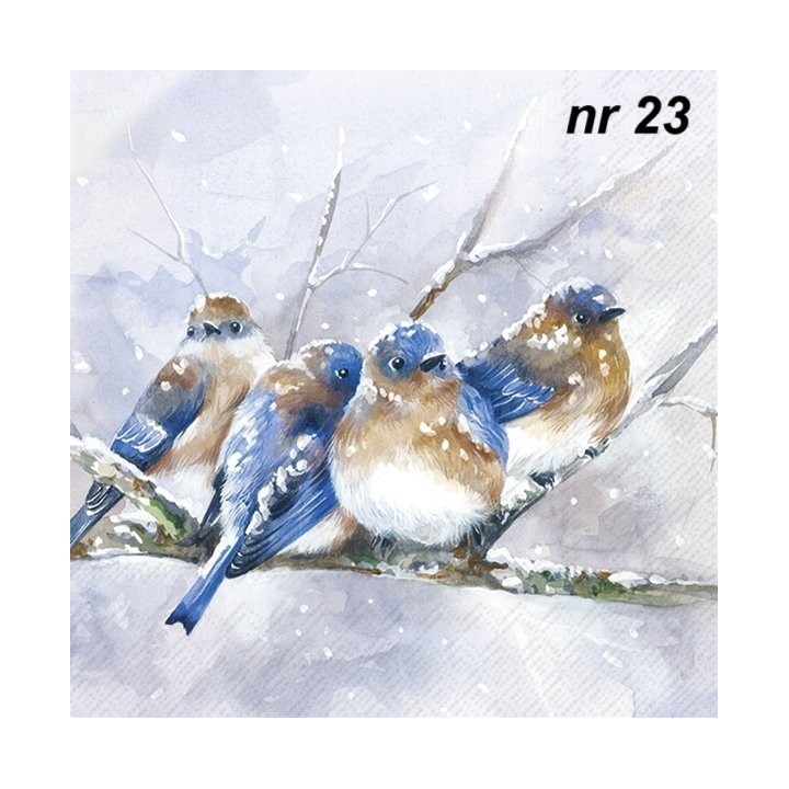 Cuddly birdies servet 33x33cm