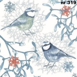Blue chickadees servet 33x33cm