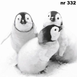 Penguin friends servet 33x33cm