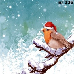 Robin snow servet 33x33cm