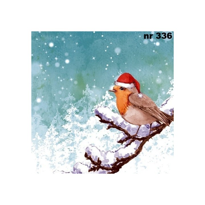 Robin snow servet 33x33cm