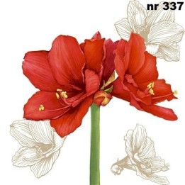 Blossom red servet 33x33cm