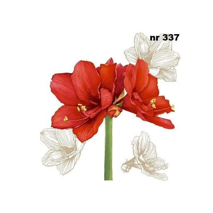 Blossom red servet 33x33cm