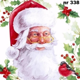 Vintage claus servet 33x33cm