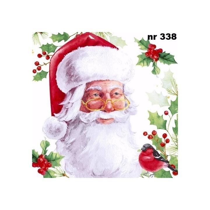 Vintage claus servet 33x33cm