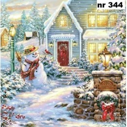 Christmas evening servet 33x33cm