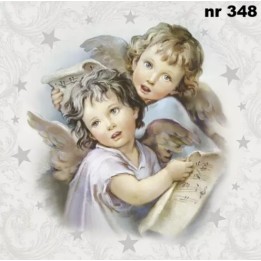 Two christmas angels servet 33x33cm