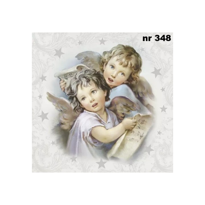 Two christmas angels servet 33x33cm