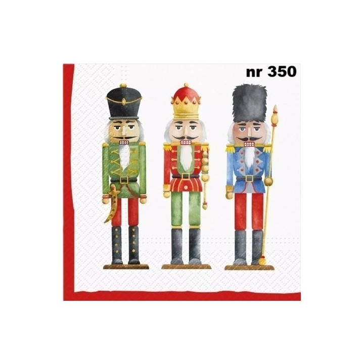Nutcrackers soldiers servet 33x33cm