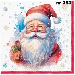 Portrait of santa claus servet 33x33cm