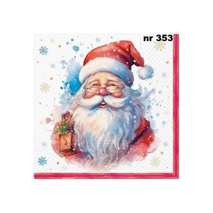 Portrait of santa claus servet 33x33cm