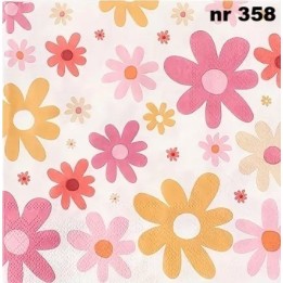 Flowerpattern servet 33x33cm