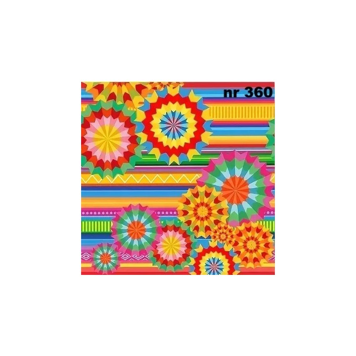 Stripes and flowers servet 33x33cm