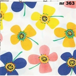 Flowerpattern servet 33x33cm