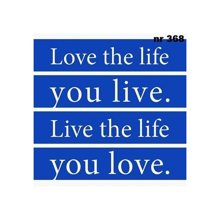 Love the life servet 33x33cm