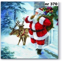 Santa is coming servet 33x33cm