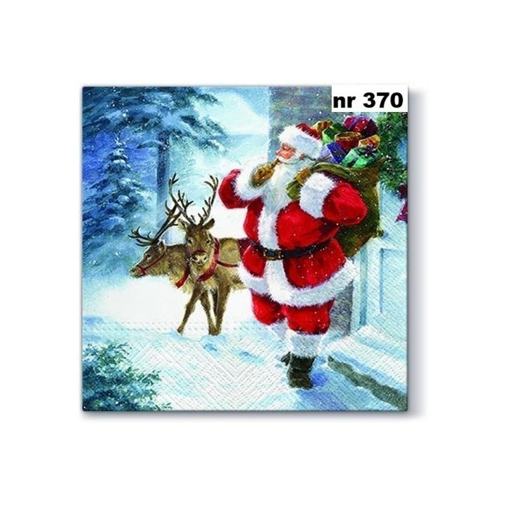 Santa is coming servet 33x33cm