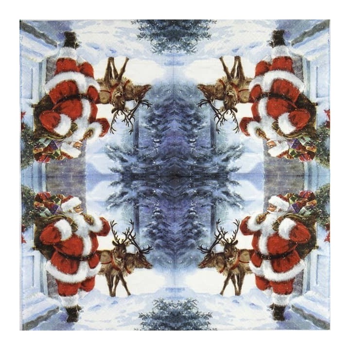 Santa is coming servet 33x33cm