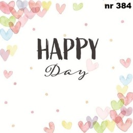 Hearts happy servet 33x33cm