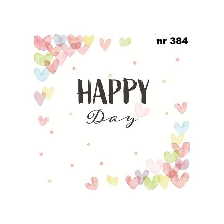 Hearts happy servet 33x33cm